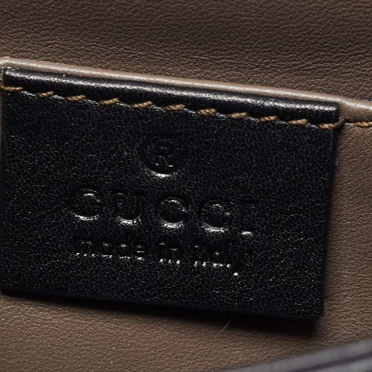 Pre Owned Gucci Black Patent Leather Small Interlocking G Shoulder Bag