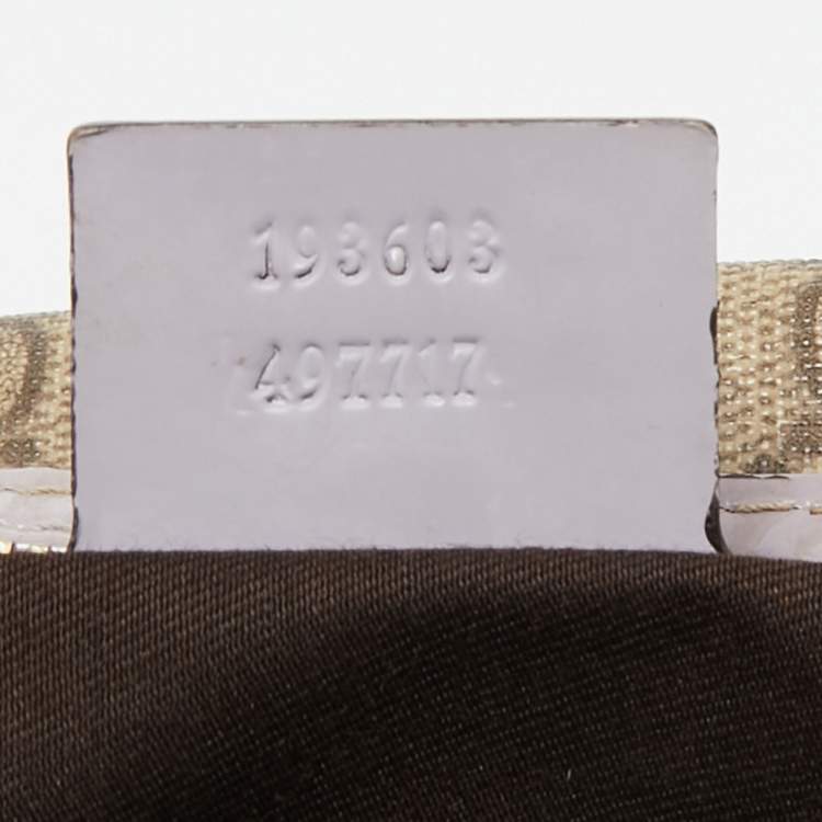 Pre Owned Gucci Beige/Purple GG Supreme Canvas and Patent Leather Joy Boston Bag