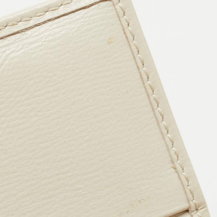 Pre Owned Gucci Beige/Cream GG Supreme Canvas and Leather Horsebit 1955 Card Case