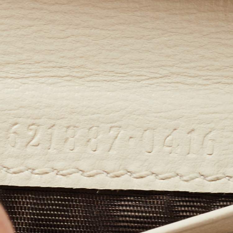 Pre Owned Gucci Beige/Cream GG Supreme Canvas and Leather Horsebit 1955 Card Case