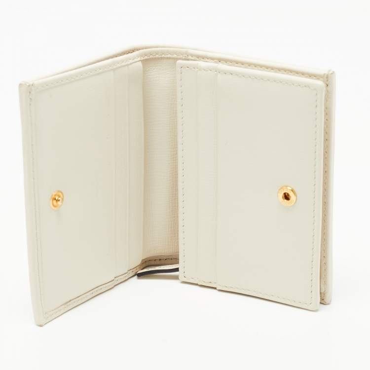 Pre Owned Gucci Beige/Cream GG Supreme Canvas and Leather Horsebit 1955 Card Case