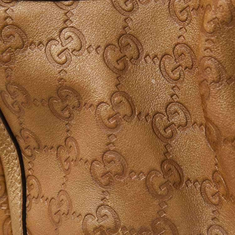 Pre Owned Gucci Beige Leather Abbey D-Ring Shoulder Bag