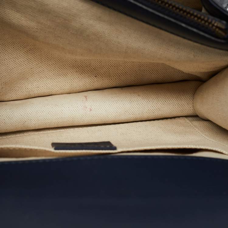 Pre Owned Gucci Tri Color Leather Medium Dionysus Bamboo Top Handle Bag