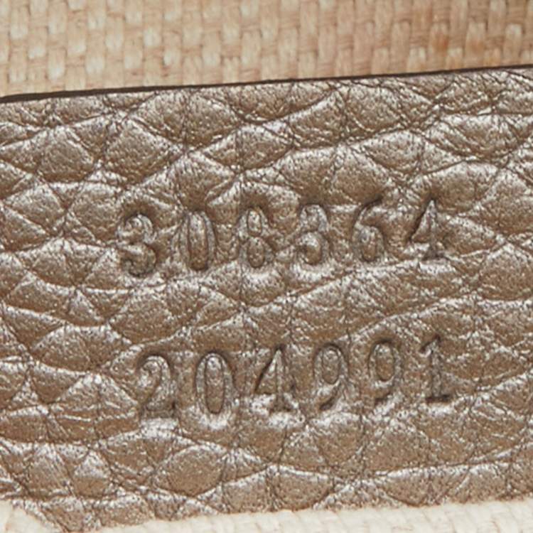 Pre Owned Gucci Metallic Gold Leather Small Soho Disco Crossbody Bag