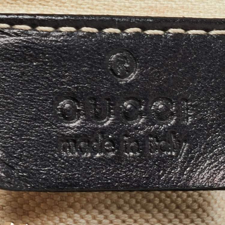 Pre Owned Gucci Black GG Canvas and Leather Sukey Tote