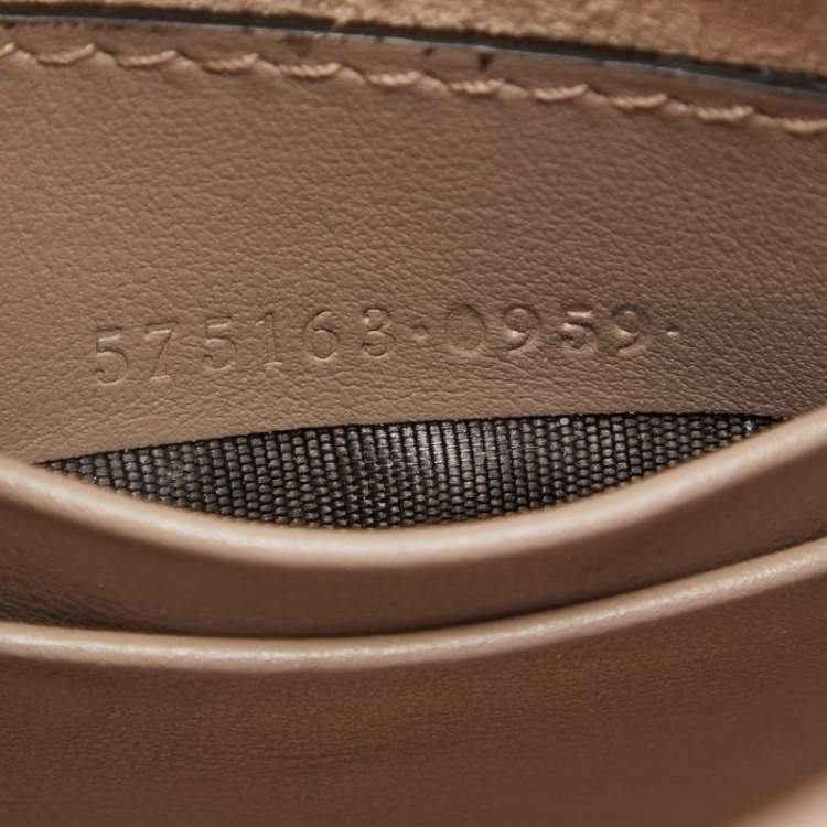 Pre Owned Gucci Beige Matelassé Leather Mini GG Marmont Torchon Bucket Bag