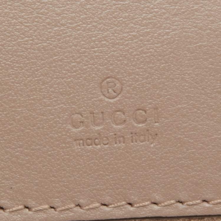 Pre Owned Gucci Beige Matelassé Leather Mini GG Marmont Torchon Bucket Bag