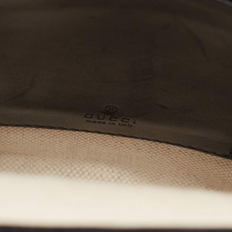 Pre Owned Gucci Black Guccissima Leather Mini Cut Out Handle Crossbody Bag
