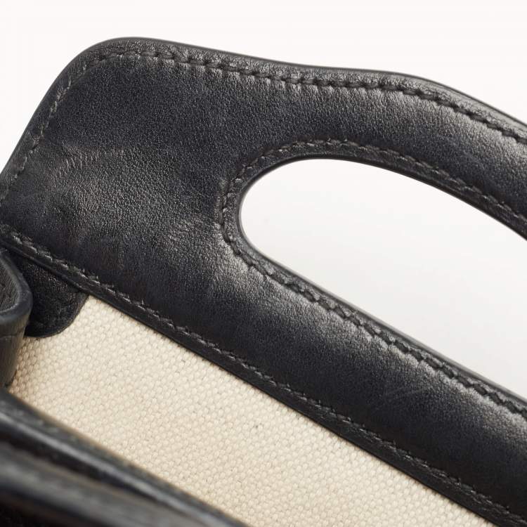 Pre Owned Gucci Black Guccissima Leather Mini Cut Out Handle Crossbody Bag