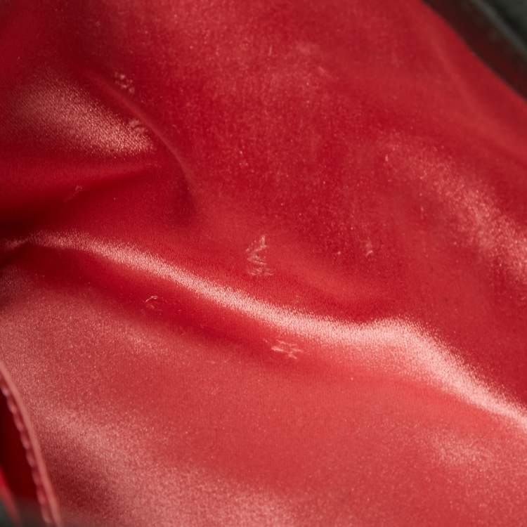 Pre Owned Gucci Black Matelasse Velvet Mini GG Marmont Shoulder Bag