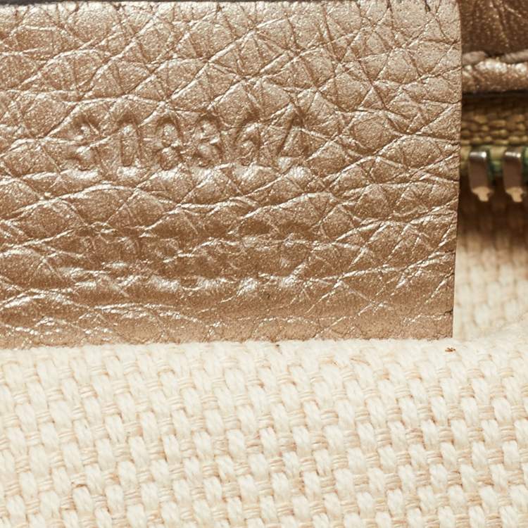 Pre Owned Gucci Metallic Leather Small Soho Disco Crossbody Bag