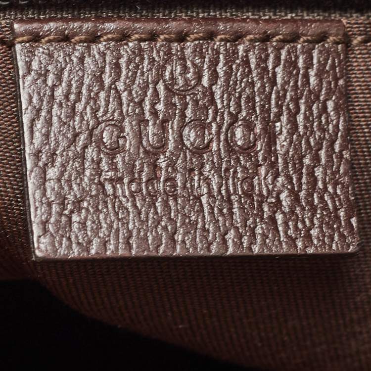 Pre Owned Gucci Beige/Brown GG Canvas and Leather Web Pocket Messengers Bag
