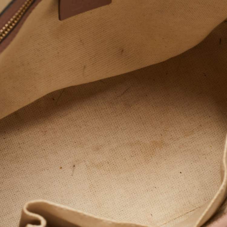 Pre Owned Gucci Pink Microguccissima Patent Leather Nice Dome Satchel