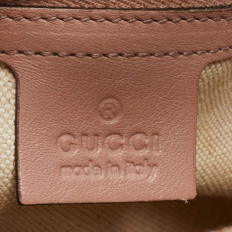 Pre Owned Gucci Pink Microguccissima Patent Leather Nice Dome Satchel