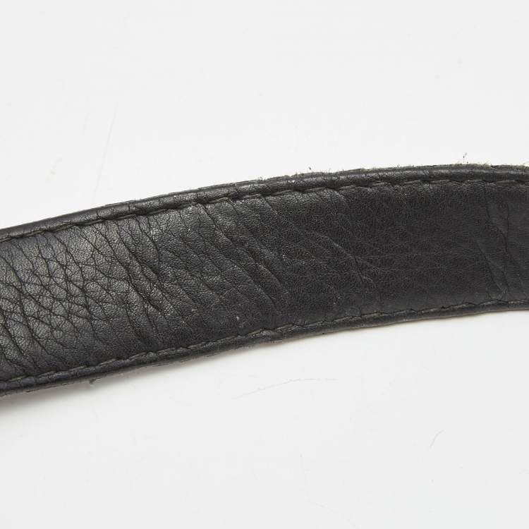 Pre Owned Gucci Black Leather Small Web Horsebit Heritage Hobo