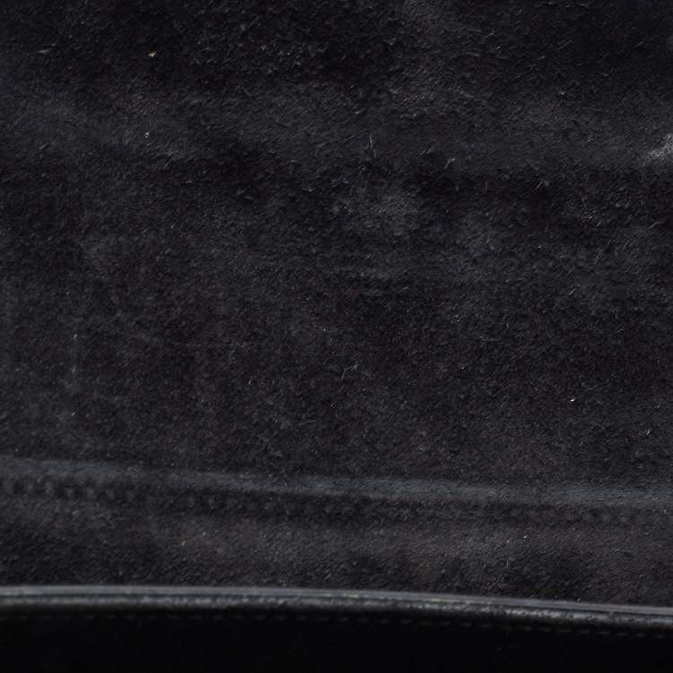 Pre Owned Gucci Black Patent Leather Large Emily Chain Shoulder Bag