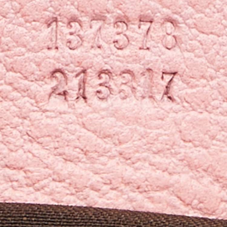 Pre Owned Gucci Light Pink Leather Anita Bamboo Hobo