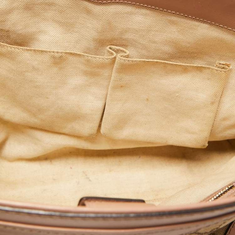Pre Owned Gucci Beige GG Canvas Mayfair Bow Tote