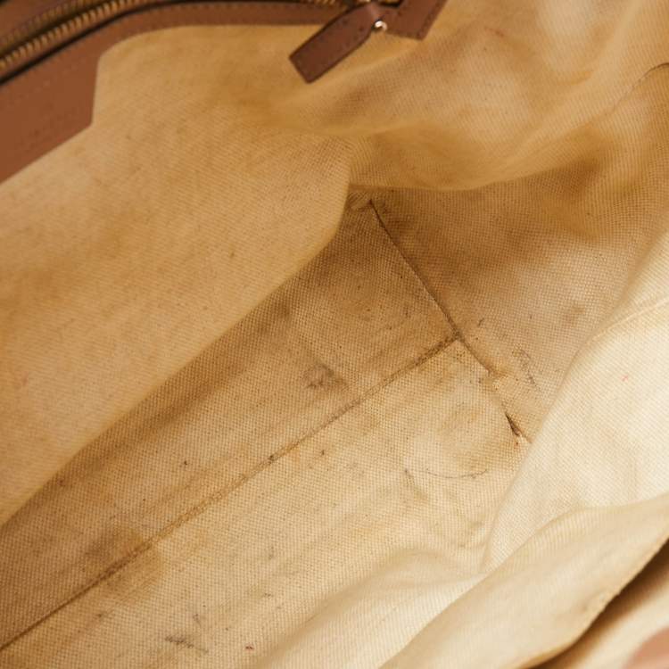 Pre Owned Gucci Beige GG Canvas Mayfair Bow Tote