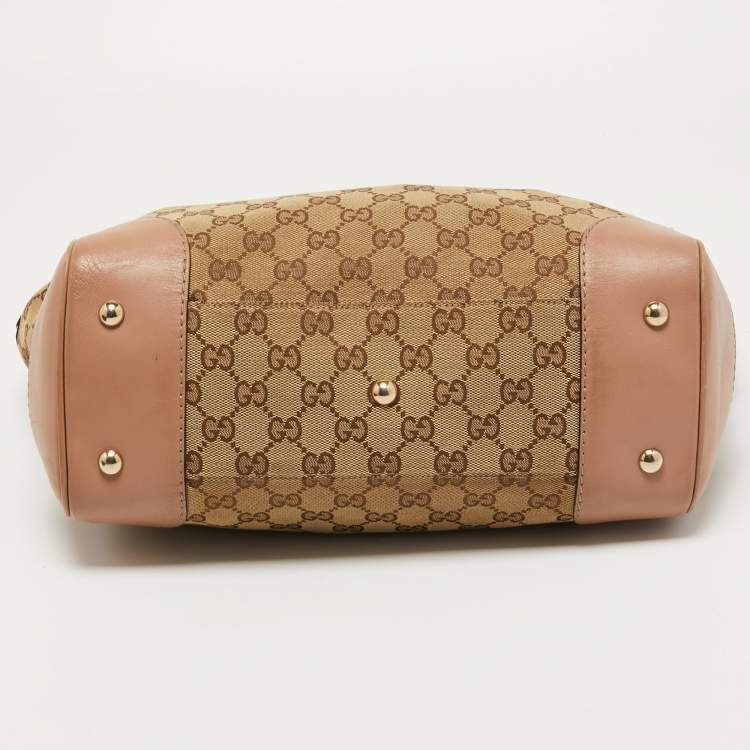 Pre Owned Gucci Beige GG Canvas Mayfair Bow Tote