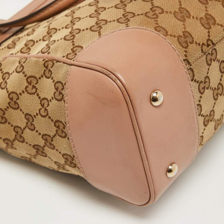 Pre Owned Gucci Beige GG Canvas Mayfair Bow Tote