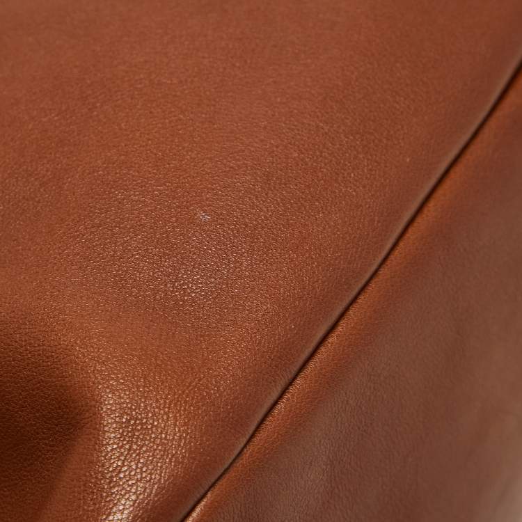 مملوكة مسبقًا Gucci Brown Leather Medium Horsebit Handle Hobo 