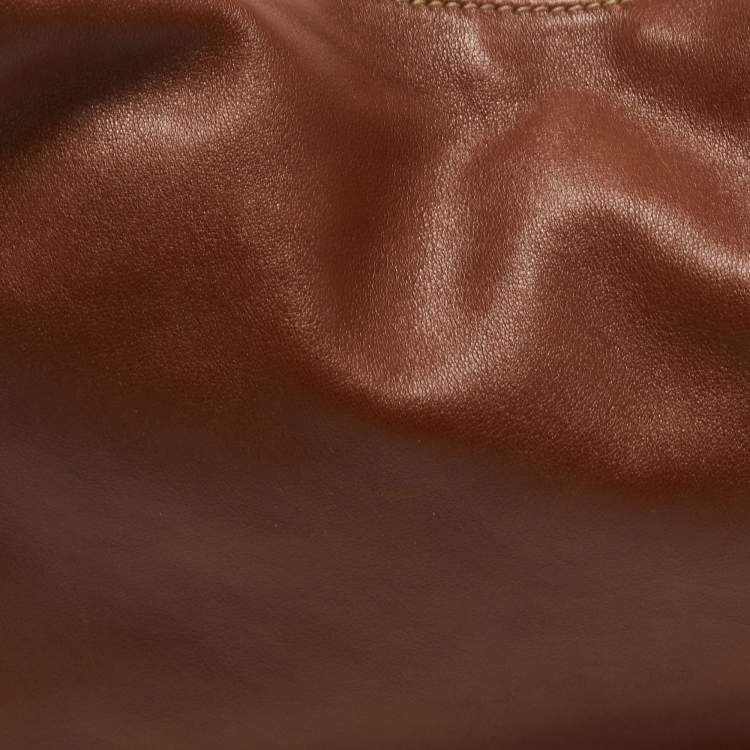 مملوكة مسبقًا Gucci Brown Leather Medium Horsebit Handle Hobo 
