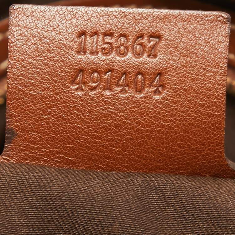 مملوكة مسبقًا Gucci Brown Leather Medium Horsebit Handle Hobo 