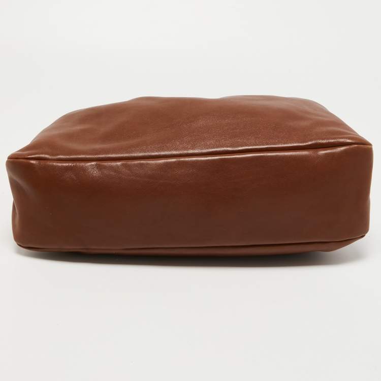 مملوكة مسبقًا Gucci Brown Leather Medium Horsebit Handle Hobo 