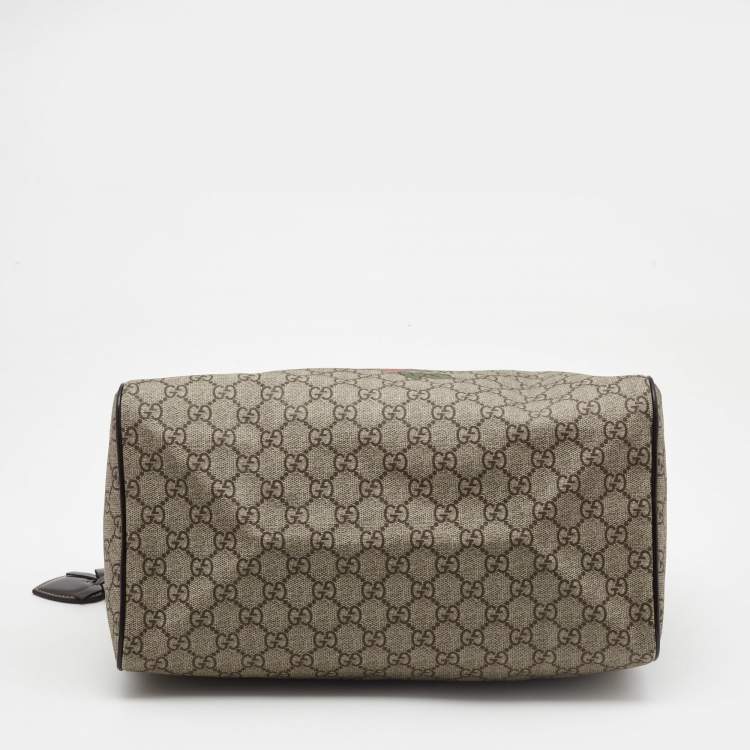 مملوكة مسبقًا Gucci Beige/Ebony GG Supreme Canvas Medium Tattoo Heart Joy Boston Bag
