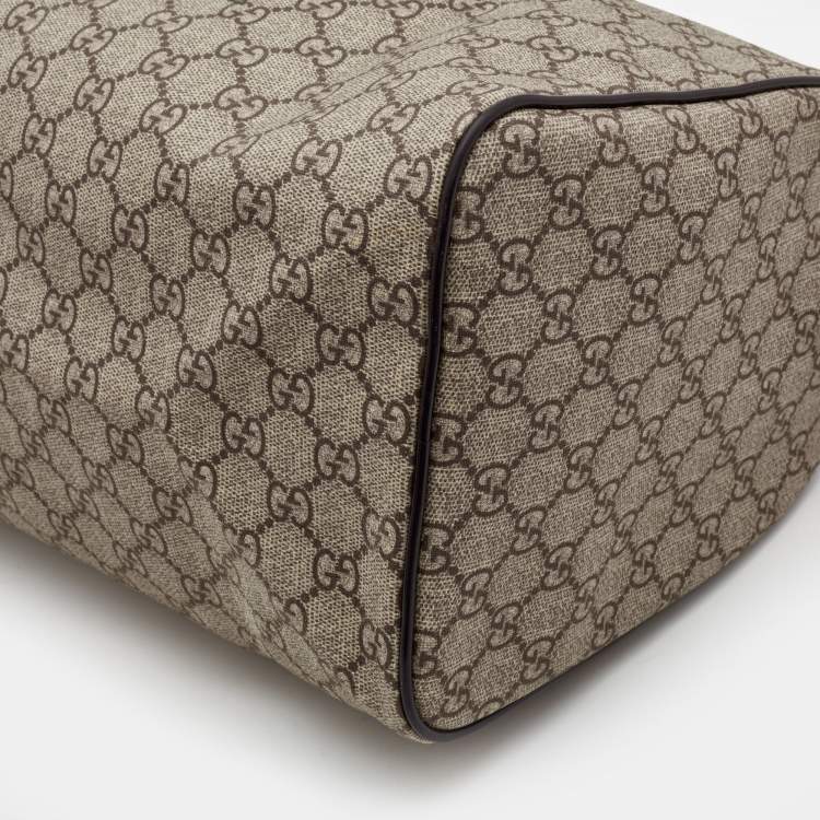 مملوكة مسبقًا Gucci Beige/Ebony GG Supreme Canvas Medium Tattoo Heart Joy Boston Bag