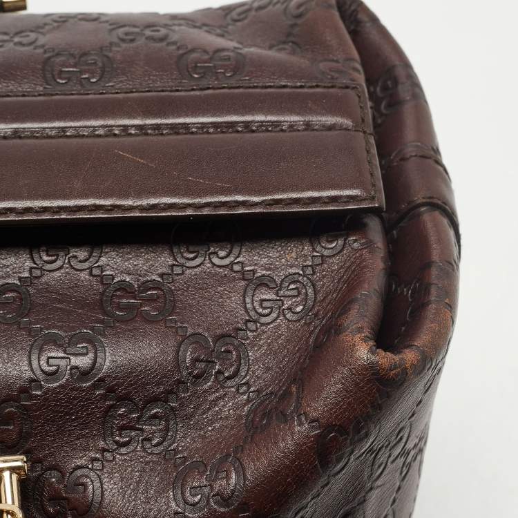 Pre Owned Gucci Brown Guccissima Leather Doctor Bag