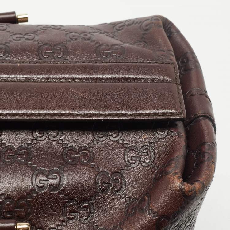 Pre Owned Gucci Brown Guccissima Leather Doctor Bag