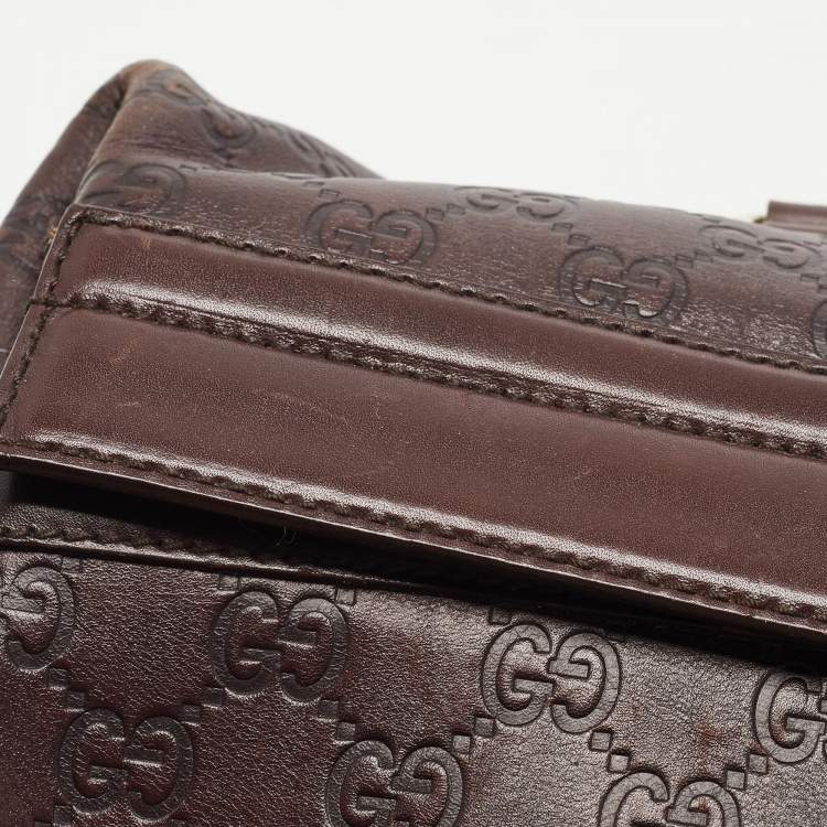 Pre Owned Gucci Brown Guccissima Leather Doctor Bag