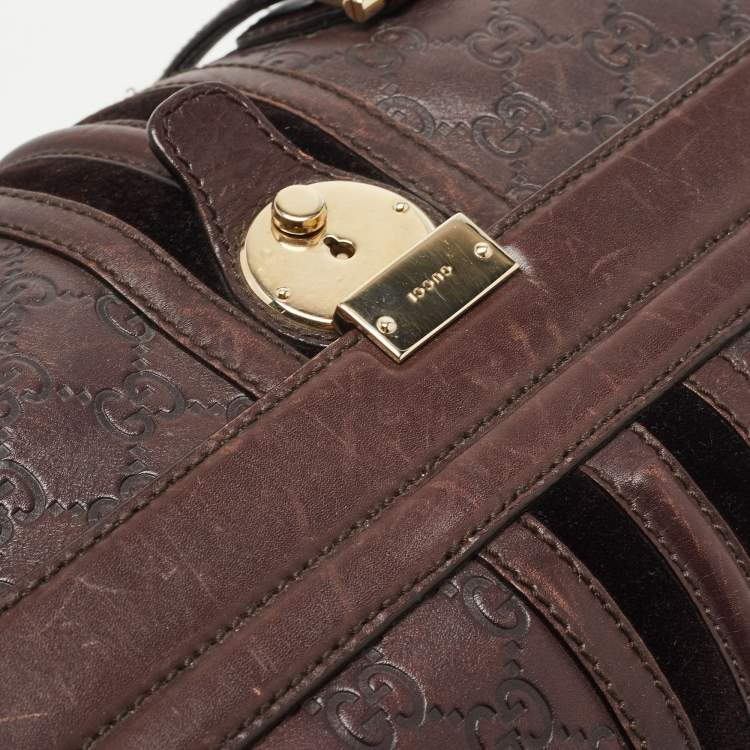 Pre Owned Gucci Brown Guccissima Leather Doctor Bag