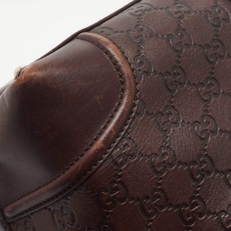 Pre Owned Gucci Brown Guccissima Leather Doctor Bag