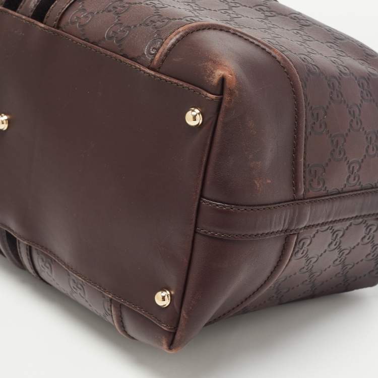 Pre Owned Gucci Brown Guccissima Leather Doctor Bag