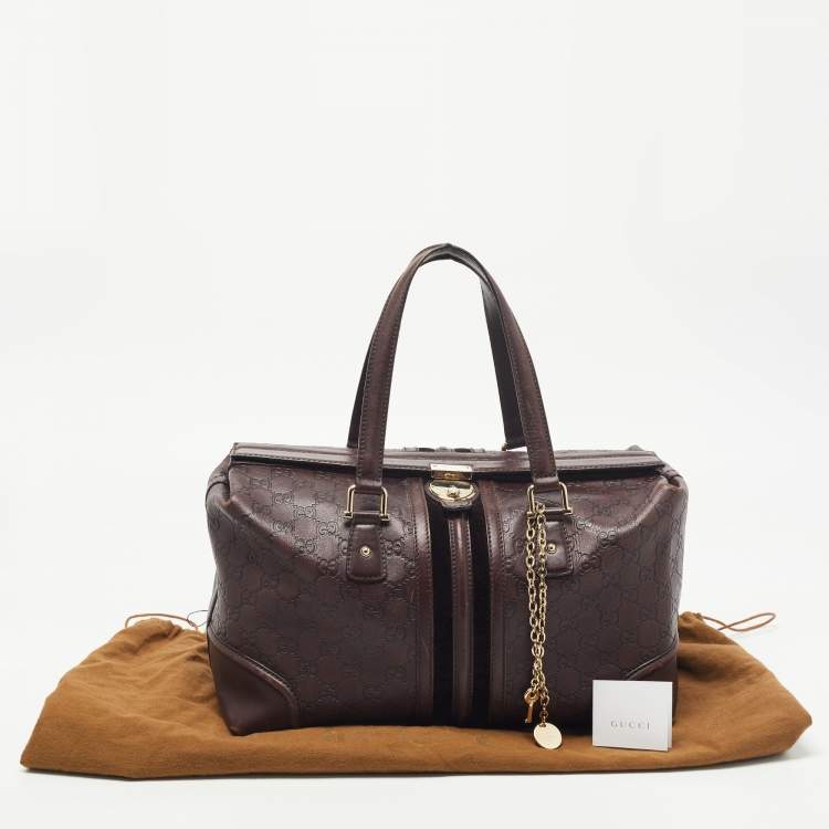 Pre Owned Gucci Brown Guccissima Leather Doctor Bag