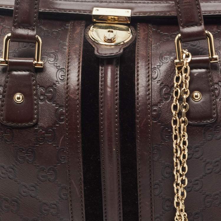 Pre Owned Gucci Brown Guccissima Leather Doctor Bag