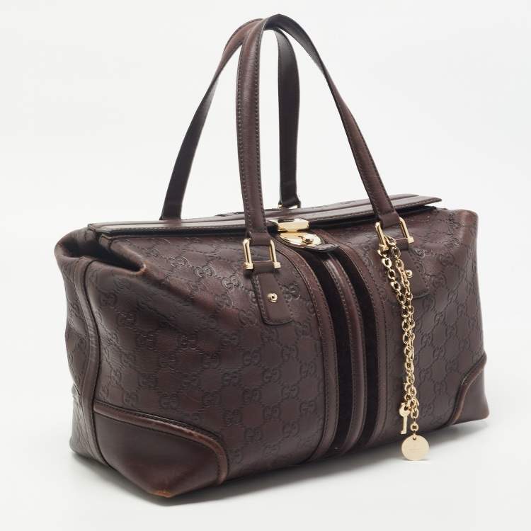 Pre Owned Gucci Brown Guccissima Leather Doctor Bag