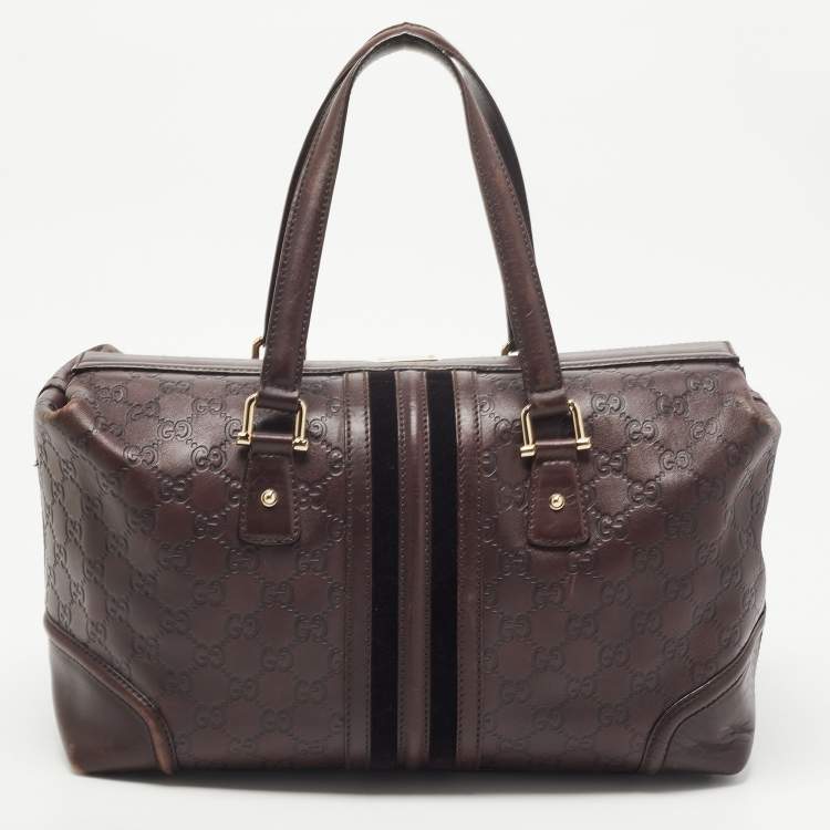 Pre Owned Gucci Brown Guccissima Leather Doctor Bag