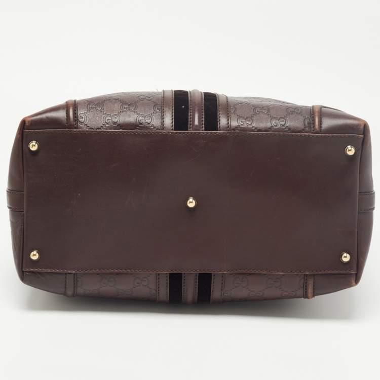 Pre Owned Gucci Brown Guccissima Leather Doctor Bag