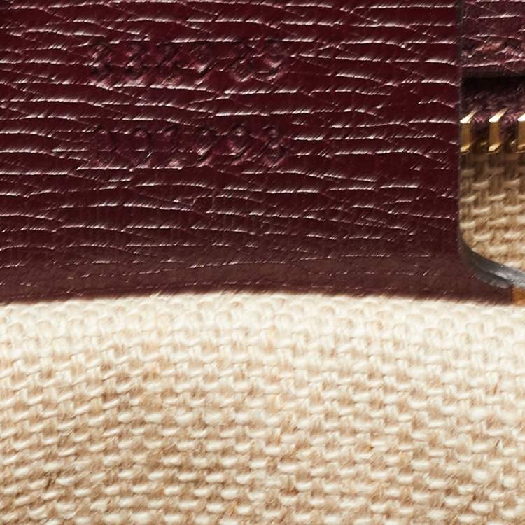 Pre Owned Gucci Burgundy Leather Medium New Bamboo Bullet Bag