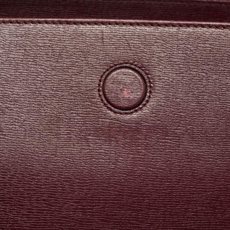 Pre Owned Gucci Burgundy Leather Medium New Bamboo Bullet Bag