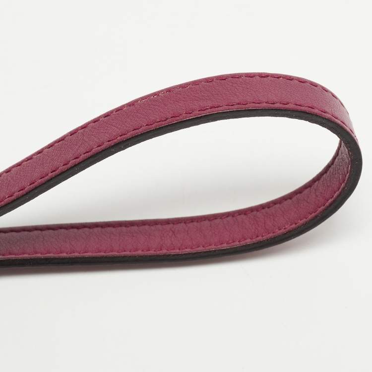 Pre Owned Gucci Magenta Matelassé Velvet Small GG Marmont Shoulder Bag