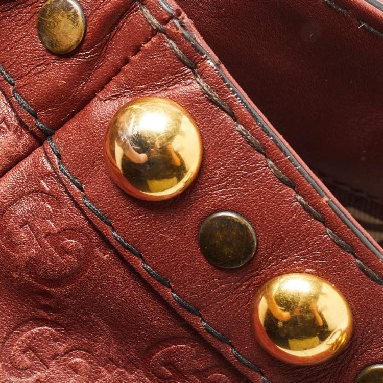 مملوكة مسبقًا Gucci Dark Brown Guccissima Leather Babouska Shopper Tote