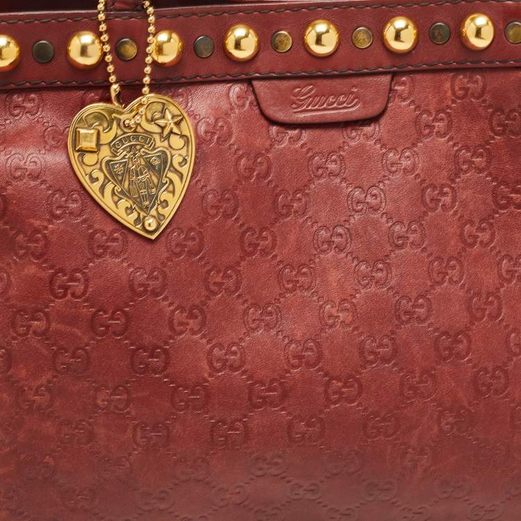 مملوكة مسبقًا Gucci Dark Brown Guccissima Leather Babouska Shopper Tote