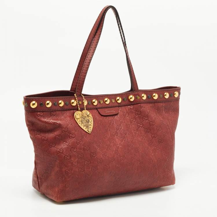 مملوكة مسبقًا Gucci Dark Brown Guccissima Leather Babouska Shopper Tote
