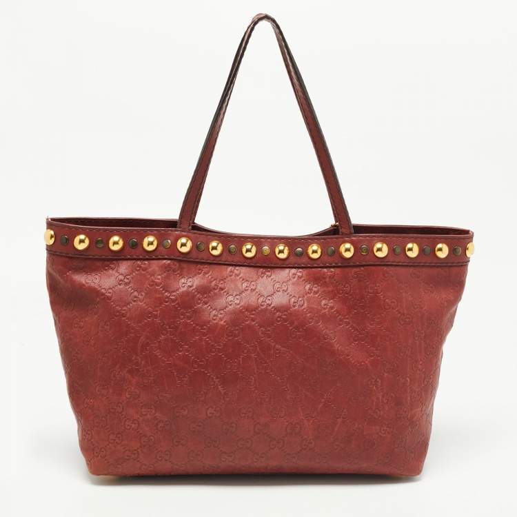 مملوكة مسبقًا Gucci Dark Brown Guccissima Leather Babouska Shopper Tote
