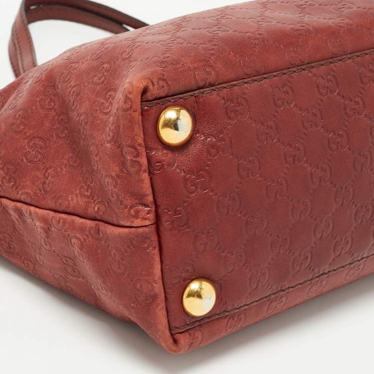 مملوكة مسبقًا Gucci Dark Brown Guccissima Leather Babouska Shopper Tote